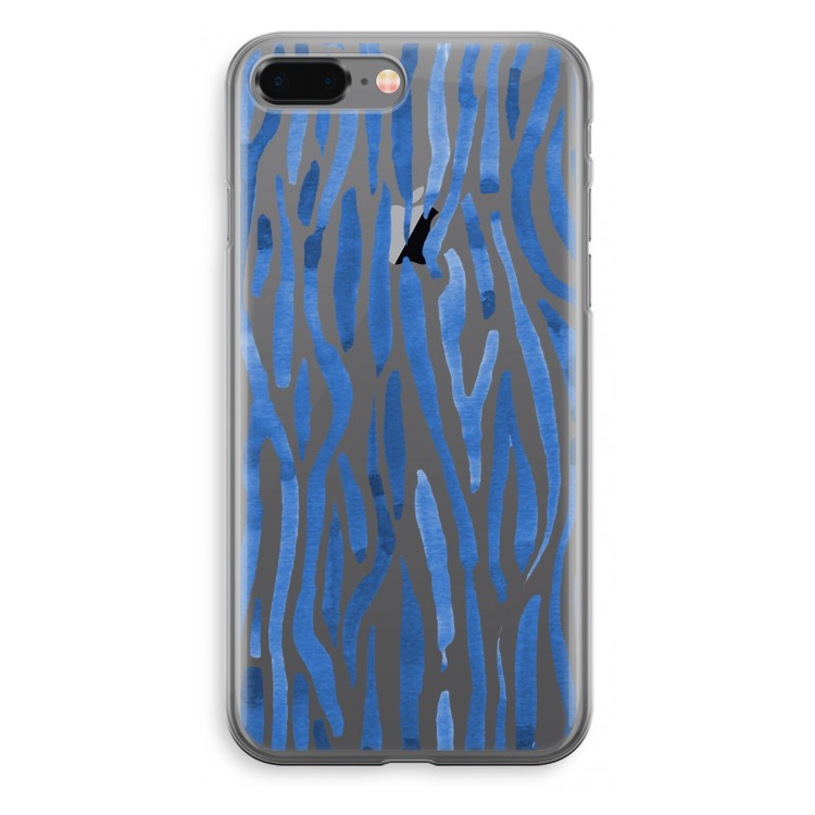 Blauwe nerven: iPhone 8 Plus Transparant Hoesje