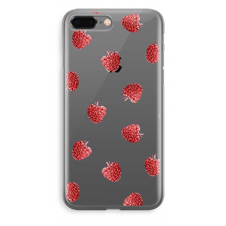 Framboosjes: iPhone 8 Plus Transparant Hoesje