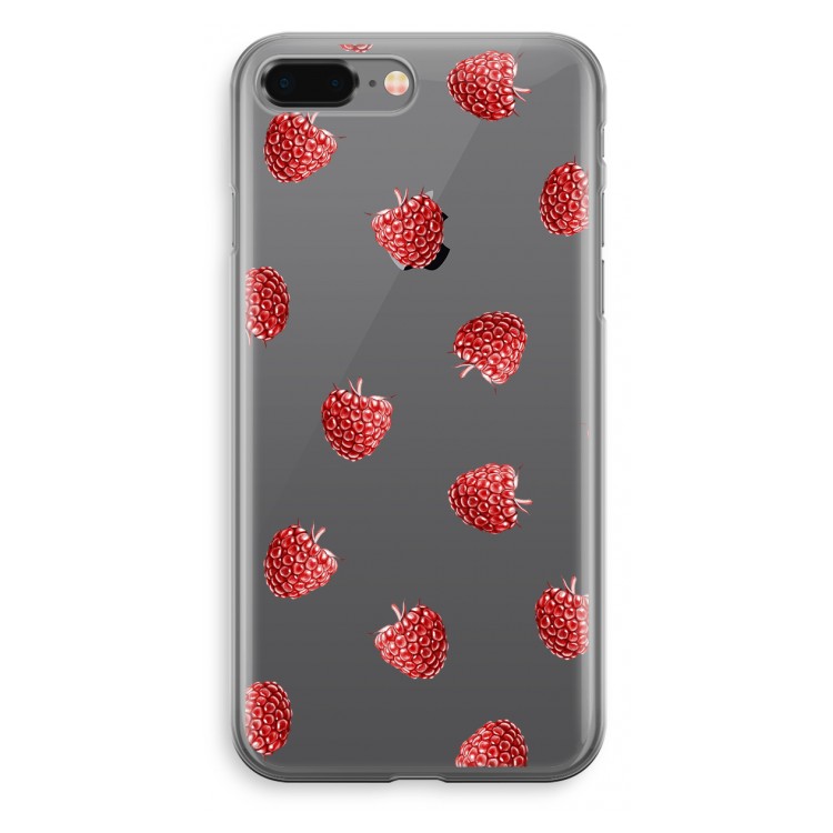 Framboosjes: iPhone 8 Plus Transparant Hoesje