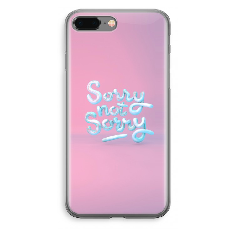 Sorry not sorry: iPhone 8 Plus Transparant Hoesje