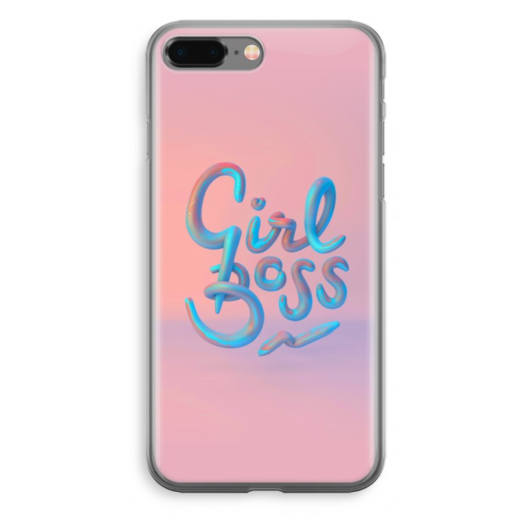 Girl boss: iPhone 8 Plus Transparant Hoesje