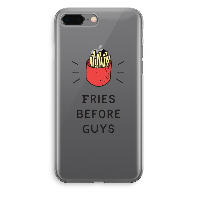 Fries before guys: iPhone 8 Plus Transparant Hoesje