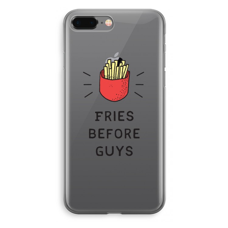 Fries before guys: iPhone 8 Plus Transparant Hoesje