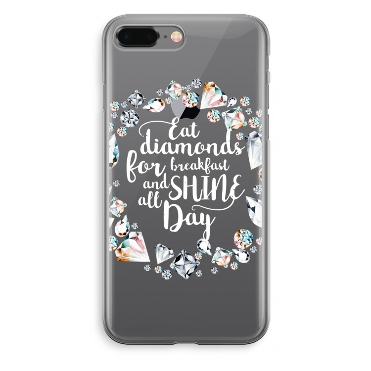 Diamonds: iPhone 8 Plus Transparant Hoesje