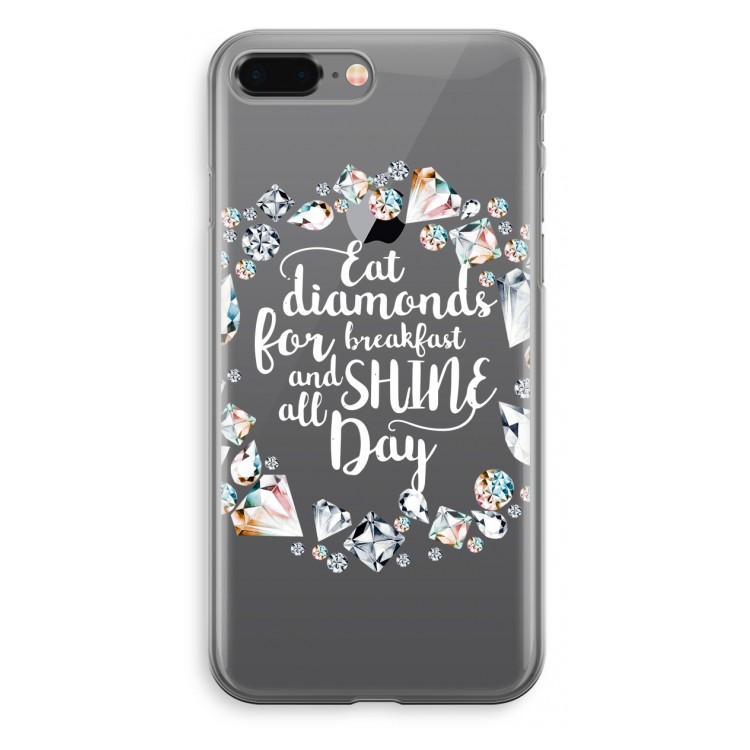 Diamonds: iPhone 8 Plus Transparant Hoesje