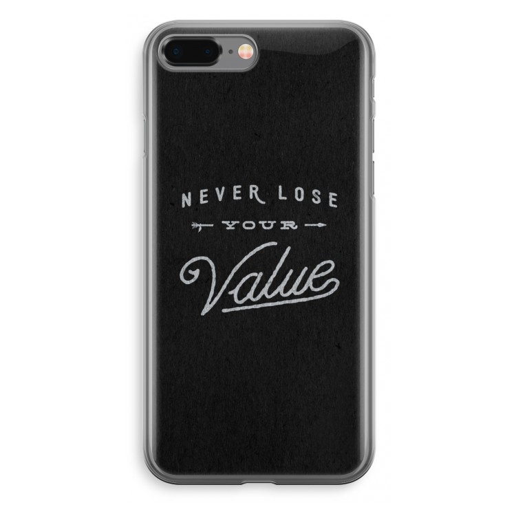 Never lose your value: iPhone 8 Plus Transparant Hoesje