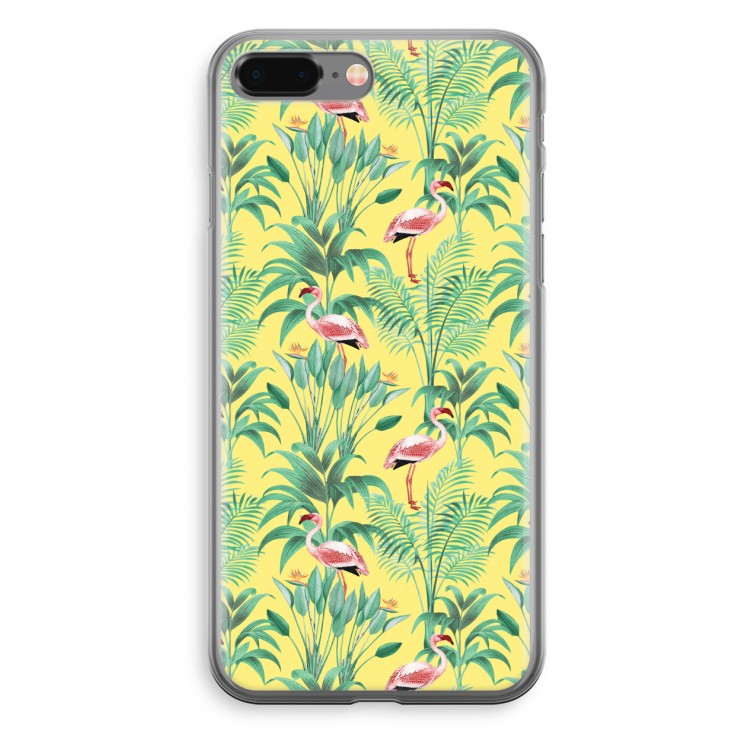 Flamingo party: iPhone 8 Plus Transparant Hoesje