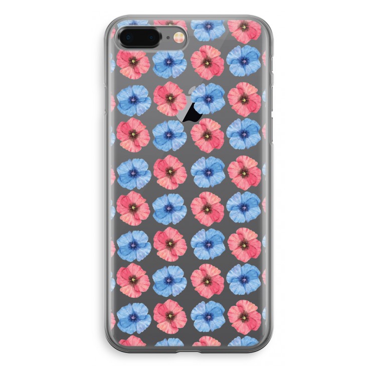 Klaproosjes: iPhone 8 Plus Transparant Hoesje