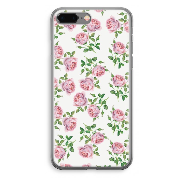 Kleine roosjes: iPhone 8 Plus Transparant Hoesje