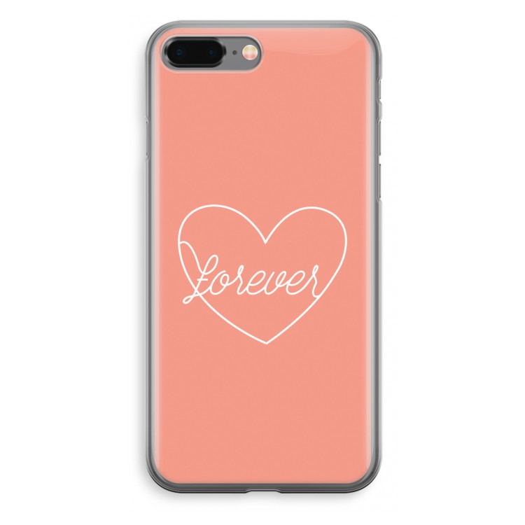 Forever heart: iPhone 8 Plus Transparant Hoesje