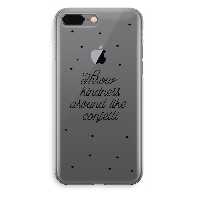 Confetti: iPhone 8 Plus Transparant Hoesje