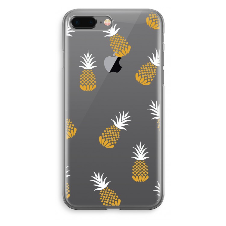 Ananasjes: iPhone 8 Plus Transparant Hoesje