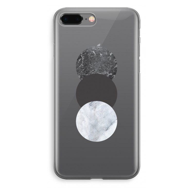 Marmeren cirkels: iPhone 8 Plus Transparant Hoesje
