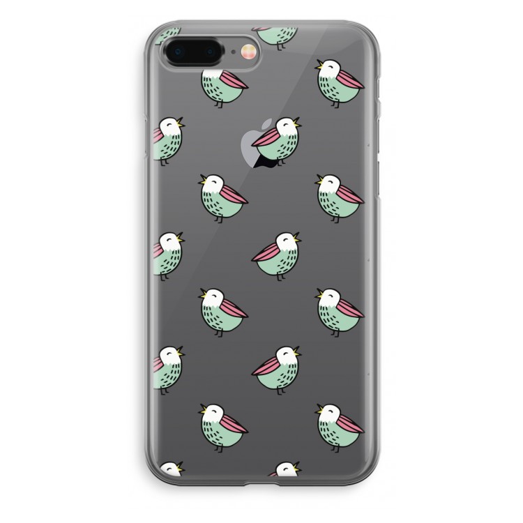 Vogeltjes: iPhone 8 Plus Transparant Hoesje
