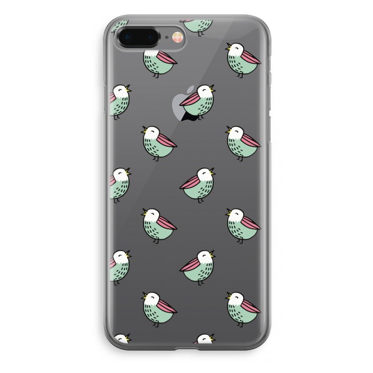Vogeltjes: iPhone 8 Plus Transparant Hoesje