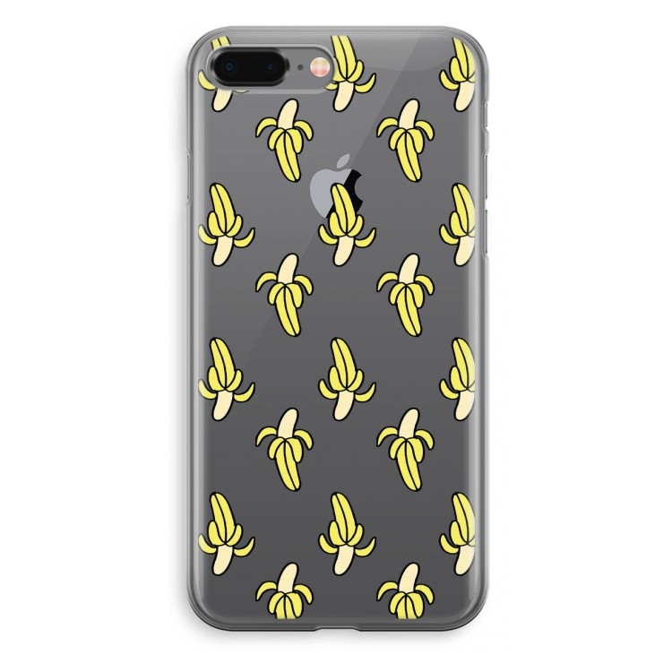 Bananas: iPhone 8 Plus Transparant Hoesje