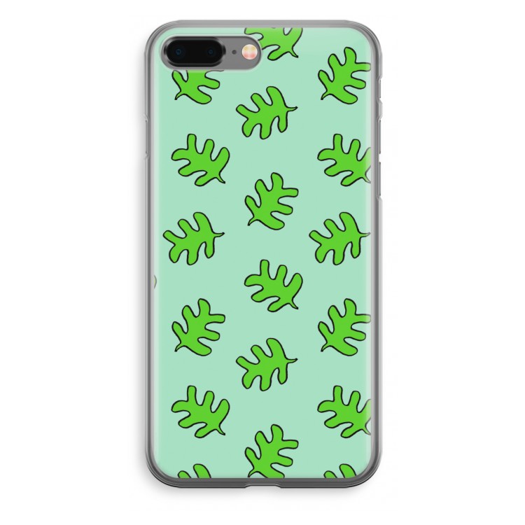 Groene blaadjes: iPhone 8 Plus Transparant Hoesje