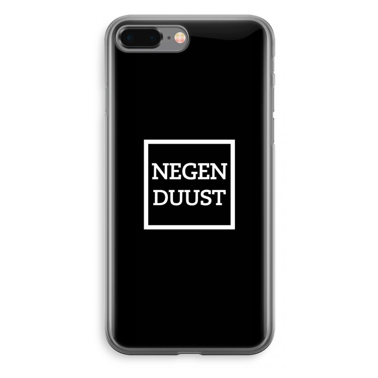 Negenduust black: iPhone 8 Plus Transparant Hoesje