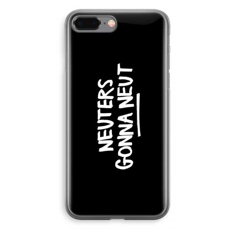 Neuters (zwart): iPhone 8 Plus Transparant Hoesje