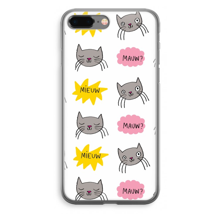 Meow: iPhone 8 Plus Transparant Hoesje