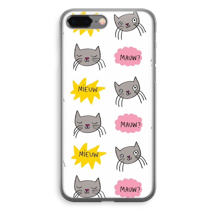 Meow: iPhone 8 Plus Transparant Hoesje