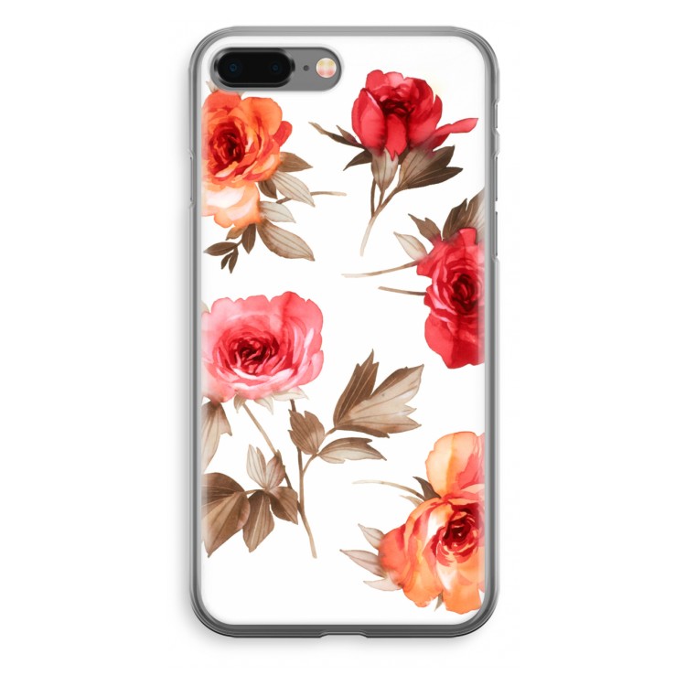Roosjes: iPhone 8 Plus Transparant Hoesje
