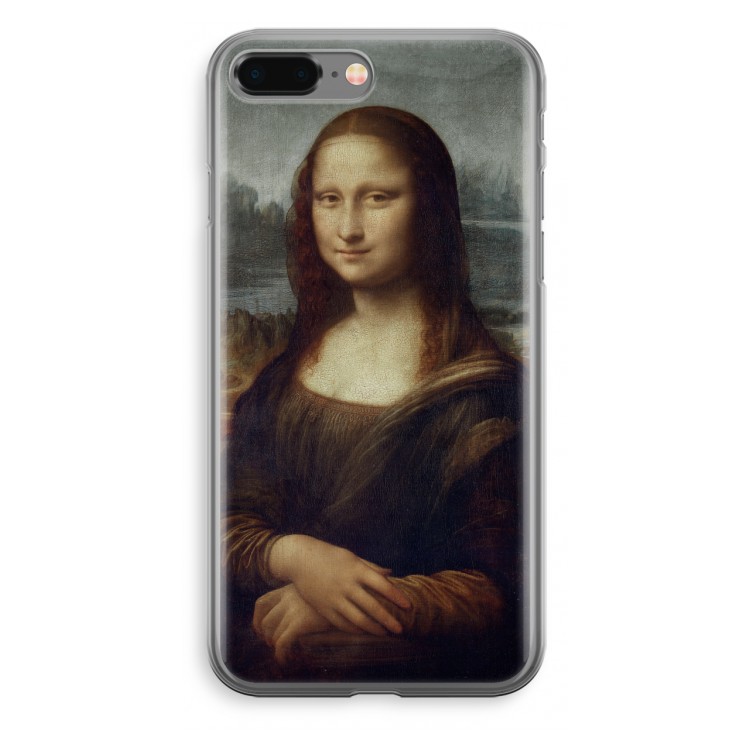 Mona Lisa: iPhone 8 Plus Transparant Hoesje
