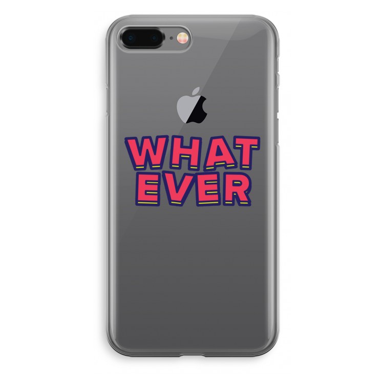 Whatever: iPhone 8 Plus Transparant Hoesje