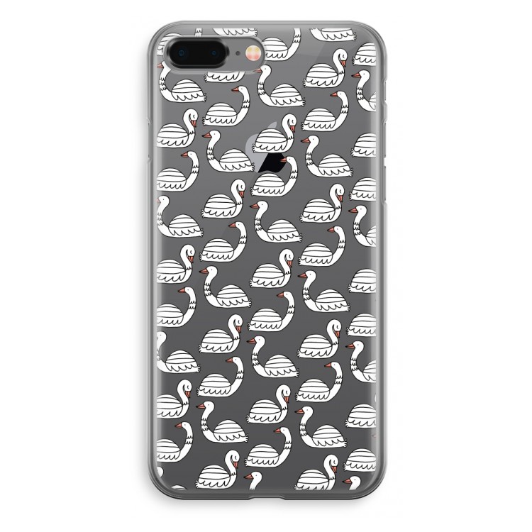 Zwanen: iPhone 8 Plus Transparant Hoesje