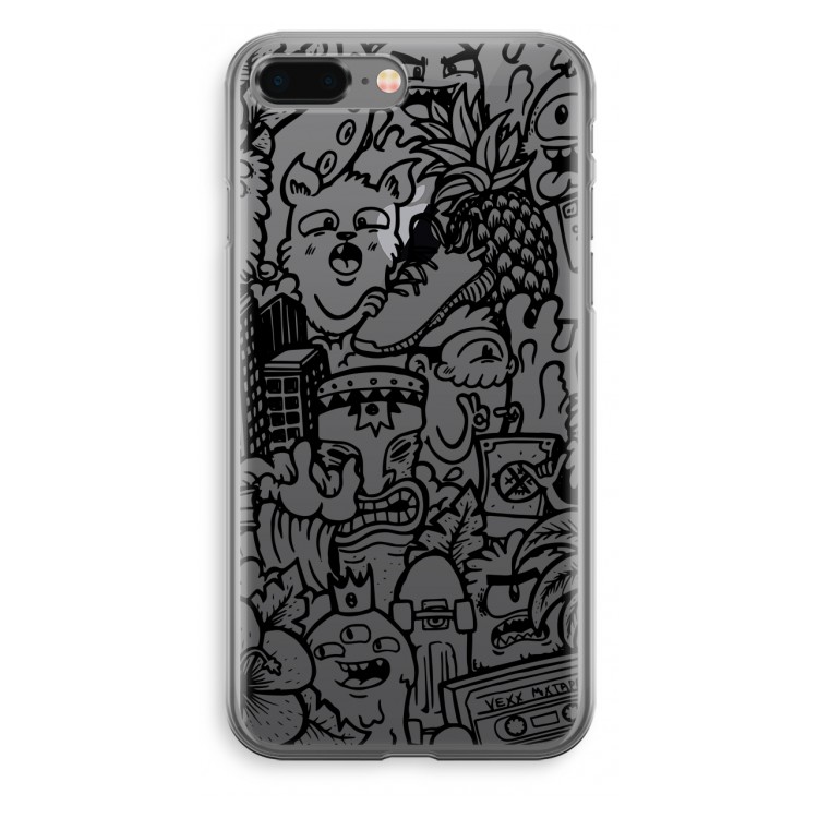 Vexx Black Mixtape: iPhone 8 Plus Transparant Hoesje