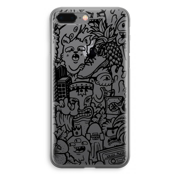 Vexx Black Mixtape: iPhone 8 Plus Transparant Hoesje