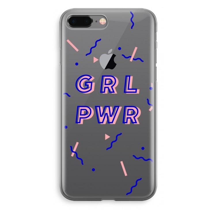 GRL PWR: iPhone 8 Plus Transparant Hoesje
