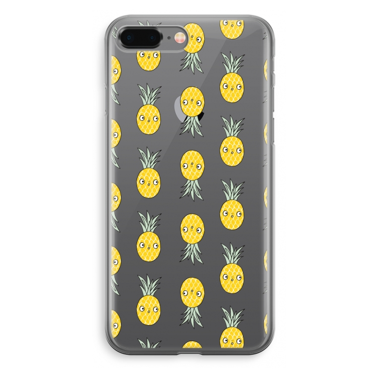 Ananas: iPhone 8 Plus Transparant Hoesje