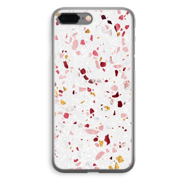 Terrazzo N°9: iPhone 8 Plus Transparant Hoesje