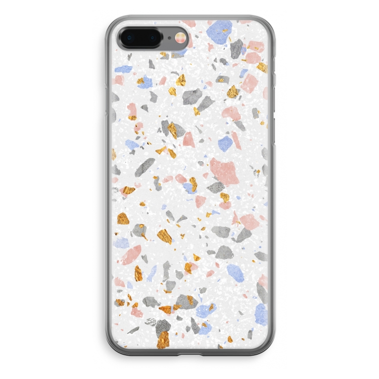 Terrazzo N°8: iPhone 8 Plus Transparant Hoesje