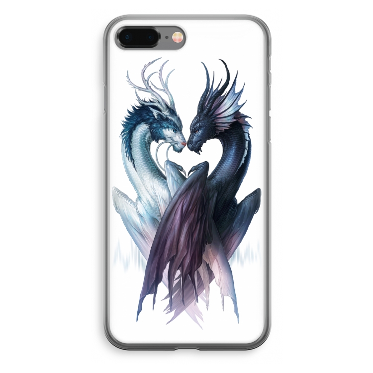 Yin Yang Dragons: iPhone 8 Plus Transparant Hoesje