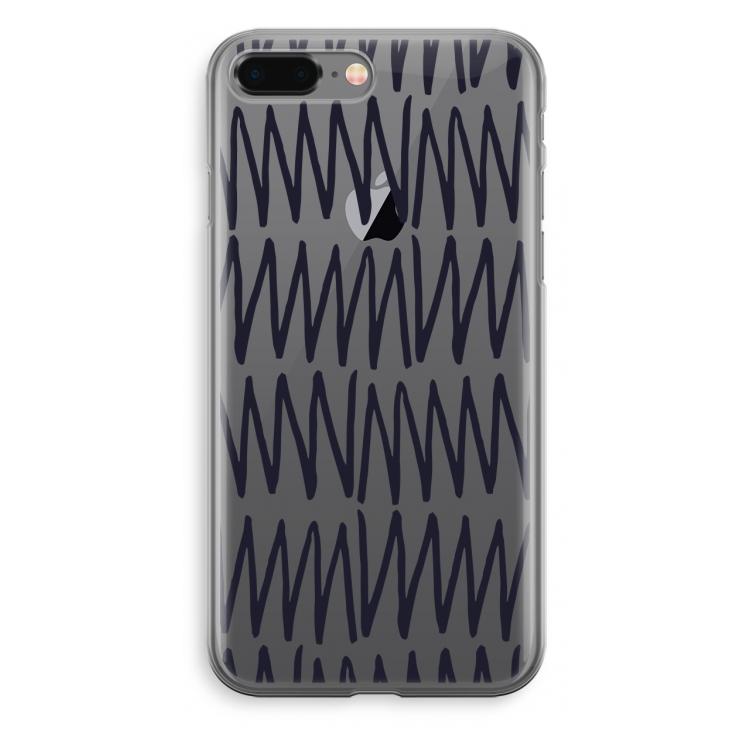 Marrakech Zigzag: iPhone 8 Plus Transparant Hoesje