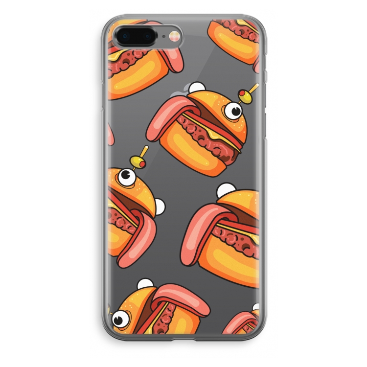 Hamburger: iPhone 8 Plus Transparant Hoesje