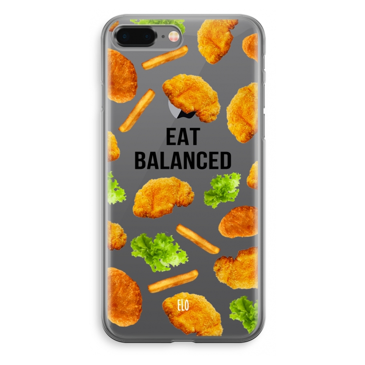 Eat Balanced: iPhone 8 Plus Transparant Hoesje