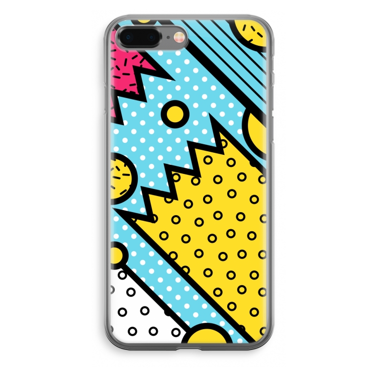 Pop Art #1: iPhone 8 Plus Transparant Hoesje