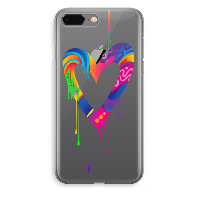 Melts My Heart: iPhone 8 Plus Transparant Hoesje