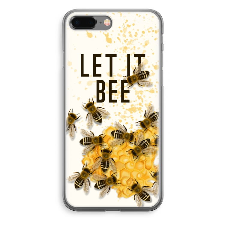 Let it bee: iPhone 8 Plus Transparant Hoesje