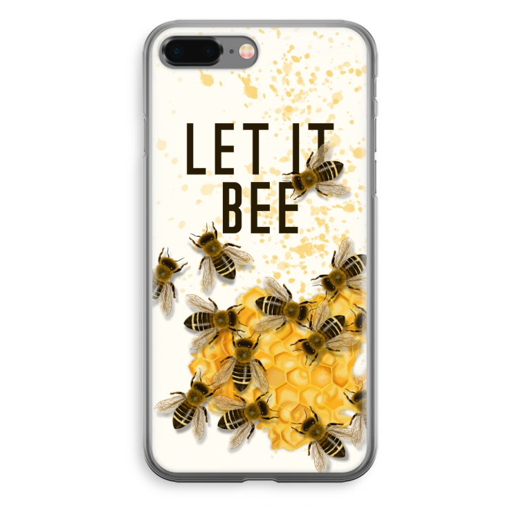 Let it bee: iPhone 8 Plus Transparant Hoesje