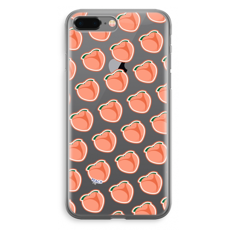 Just peachy: iPhone 8 Plus Transparant Hoesje
