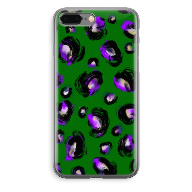 Green Cheetah: iPhone 8 Plus Transparant Hoesje