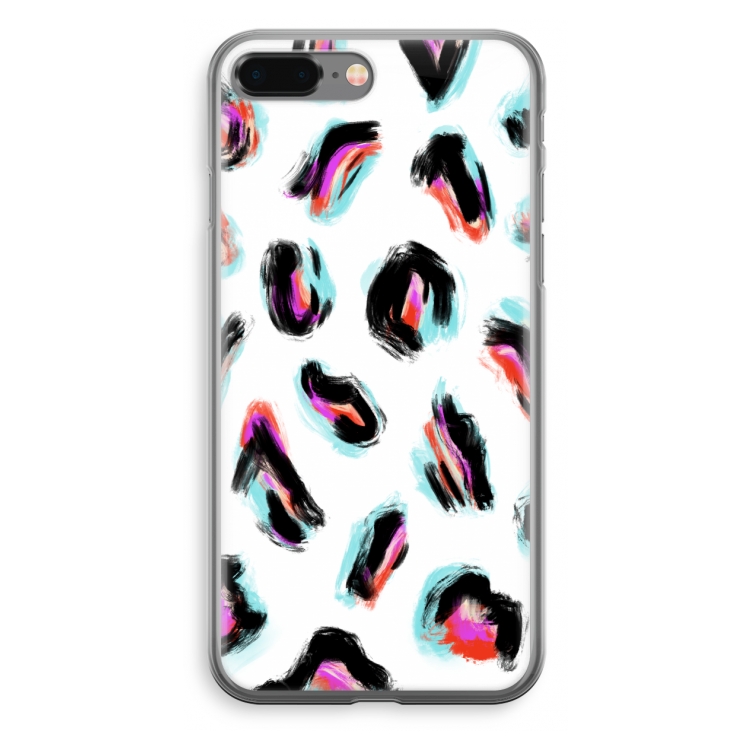 Cheetah color: iPhone 8 Plus Transparant Hoesje