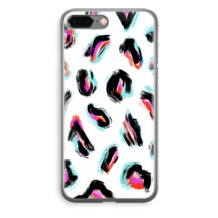 Cheetah color: iPhone 8 Plus Transparant Hoesje