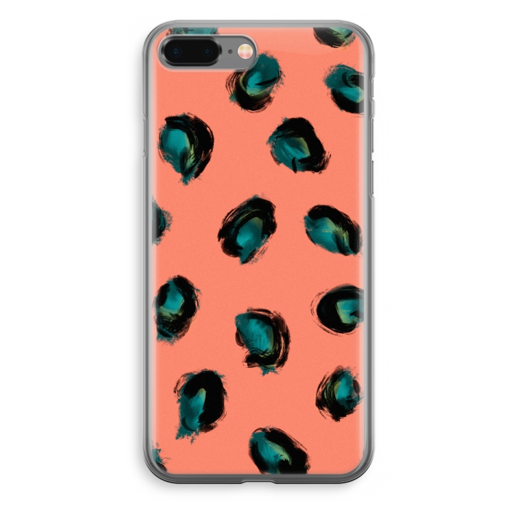 Pink Cheetah: iPhone 8 Plus Transparant Hoesje