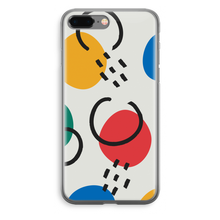 Illustratieve pop 3: iPhone 8 Plus Transparant Hoesje