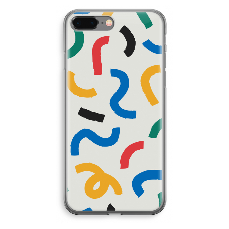 Illustratieve pop 2: iPhone 8 Plus Transparant Hoesje